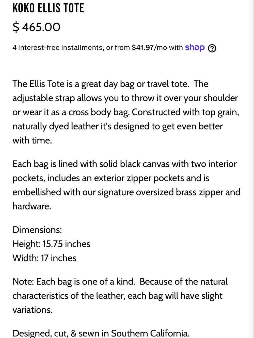 NEW Rais Case Koko Ellis Tote - Picture 11 of 11